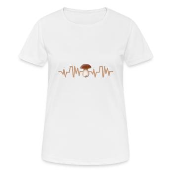 Cep Pilz Herzschlag Pilz Pilz - Frauen T-Shirt atmungsaktiv - Weiß - Vorne - AI Model Female 172 dark (172cm)