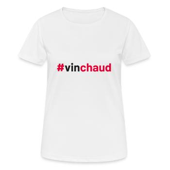 Vin chaud - T-shirt respirant Femme - blanc - Devant - AI Model Female 172 dark (172cm)