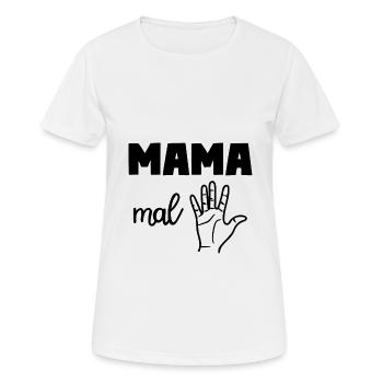 Mama Mal Fünf - Frauen T-Shirt atmungsaktiv - Weiß - Vorne - AI Model Female 172 dark (172cm)