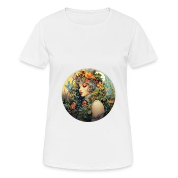 Mère Nature Terre Mère Nature Déesse Féminité 3 - T-shirt respirant Femme - blanc - Devant - AI Model Female 172 dark (172cm)