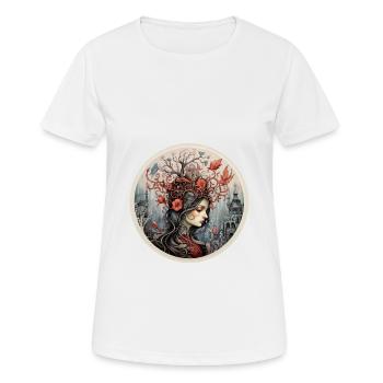 Mère Nature Terre Mère Nature Déesse Féminité 2 - T-shirt respirant Femme - blanc - Devant - AI Model Female 172 dark (172cm)