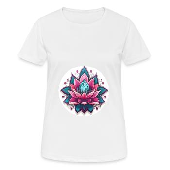 Lotus - T-shirt respirant Femme - blanc - Devant - AI Model Female 172 dark (172cm)