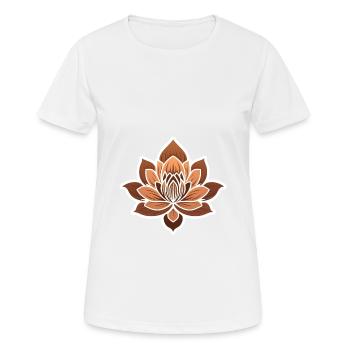 Lotus - T-shirt respirant Femme - blanc - Devant - AI Model Female 172 dark (172cm)