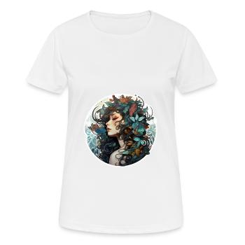 Mère Nature Terre Mère Nature Déesse Féminité 1 - T-shirt respirant Femme - blanc - Devant - AI Model Female 172 dark (172cm)