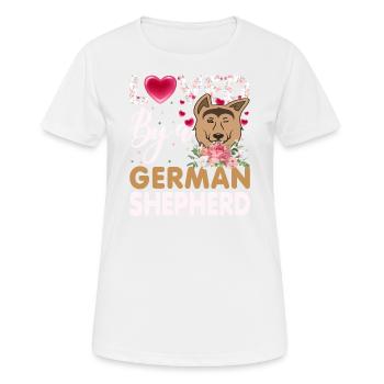Shepherd German Shepherd love - Women's Breathable T-Shirt - white - Front - AI Model Female 172 dark (172cm)