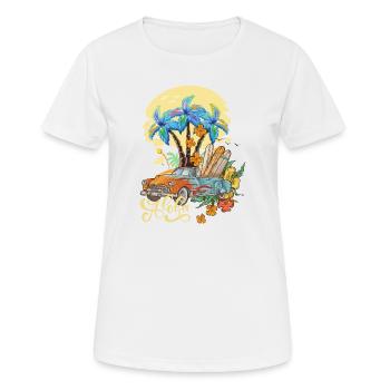Aloha Summer Aloha Haweii - Women's Breathable T-Shirt - white - Front - AI Model Female 172 dark (172cm)