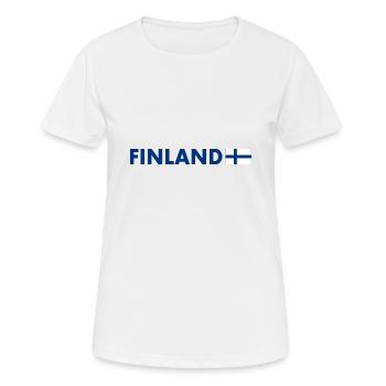 Finnland - Frauen T-Shirt atmungsaktiv - Weiß - Vorne - AI Model Female 172 dark (172cm)