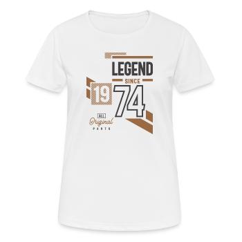 Legend Since 1974 49 birthday - Women's Breathable T-Shirt - white - Front - AI Model Female 172 dark (172cm)