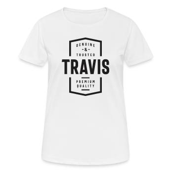 Travis Genuine and Trusted Travis Name - Women's Breathable T-Shirt - white - Front - AI Model Female 172 dark (172cm)