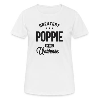 Le plus grand coquelicot de l’univers - Grand-père - T-shirt respirant Femme - blanc - Devant - AI Model Female 172 dark (172cm)