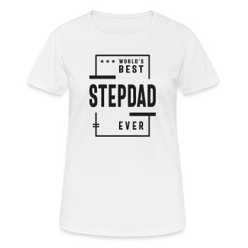 World's Best Step Dad Ever - Dad Grandpa Funny - Women's Breathable T-Shirt - white - Front - AI Model Female 172 dark (172cm)
