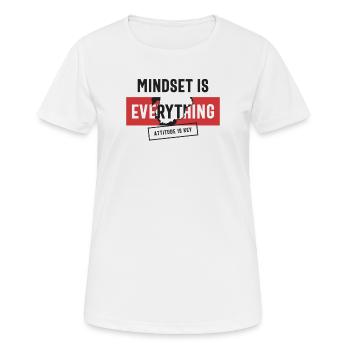 L’état d’ positif, l’attitude est la clé - T-shirt respirant Femme - blanc - Devant - AI Model Female 172 dark (172cm)