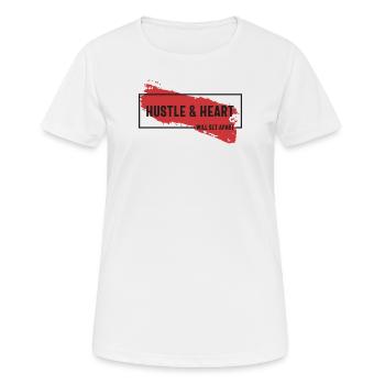 Hektik und Herz werden sich abheben - motivierend - Frauen T-Shirt atmungsaktiv - Weiß - Vorne - AI Model Female 172 dark (172cm)