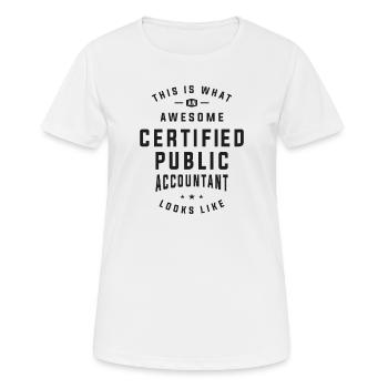 This Is What An Awesome CPA Looks Like - Women's Breathable T-Shirt - white - Front - AI Model Female 172 dark (172cm)