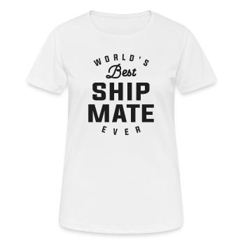 Der beste Schiffskamerad der Welt aller Zeiten - Frauen T-Shirt atmungsaktiv - Weiß - Vorne - AI Model Female 172 dark (172cm)