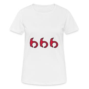 666 - Diable - Enfer - Gaming - T-shirt respirant Femme - blanc - Devant - AI Model Female 172 dark (172cm)