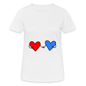 L’amour est l’amour Mariages dans l’amour Amoureux - T-shirt respirant Femme - blanc - Devant - AI Model Female 172 dark (172cm)