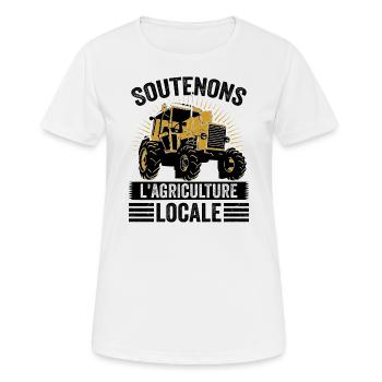 Unterstützen wir die lokale Landwirtschaft - Frauen T-Shirt atmungsaktiv - Weiß - Vorne - AI Model Female 172 dark (172cm)