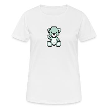Pixel Bear Pastel Cyan - T-shirt respirant Femme - blanc - Devant - AI Model Female 172 dark (172cm)
