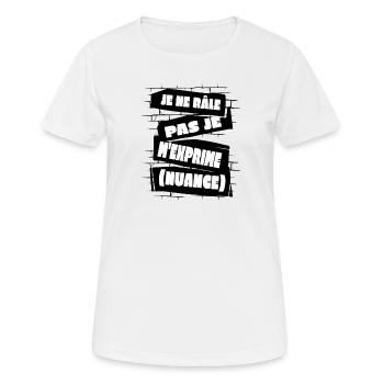 Ich Meckere Nicht Ich Drücke Mich Nuanciert Aus - Frauen T-Shirt atmungsaktiv - Weiß - Vorne - AI Model Female 172 dark (172cm)