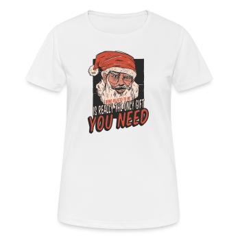 Weihnachten Familie Spruch Being Related To Me - Frauen T-Shirt atmungsaktiv - Weiß - Vorne - AI Model Female 172 dark (172cm)