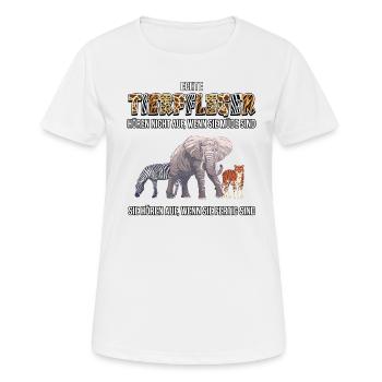Tierpfleger Tierpflegerin Tierpflege Zoo Geschenk - Frauen T-Shirt atmungsaktiv - Weiß - Vorne - AI Model Female 172 dark (172cm)