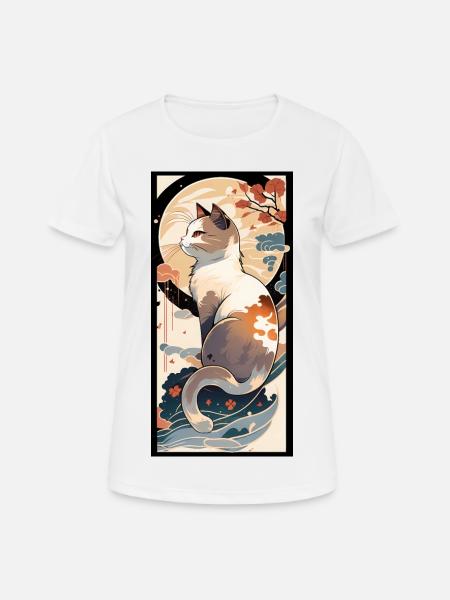 Chaton rêveur - T-shirt respirant Femme - blanc