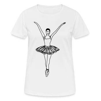 ballerina - Women's Breathable T-Shirt - white - Front - AI Model Female 172 dark (172cm)