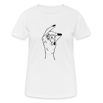 Snap out of it - Frauen T-Shirt atmungsaktiv - Weiß - Vorne - AI Model Female 172 dark (172cm)