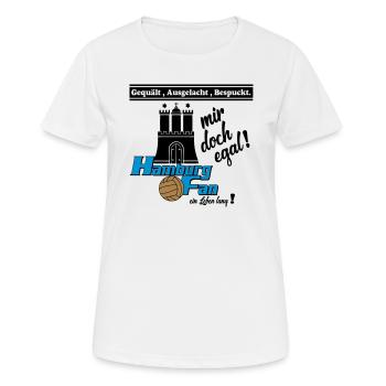 Hamburg , Tradition , Fußball , Fan Leben (25) - Frauen T-Shirt atmungsaktiv - Weiß - Vorne - AI Model Female 172 dark (172cm)