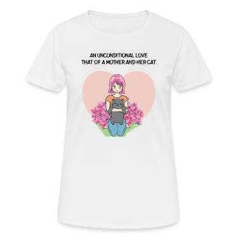 Mother's Day cute cat mother - Women's Breathable T-Shirt - white - Front - AI Model Female 172 dark (172cm)