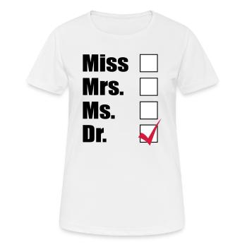 Doktor - Frauen T-Shirt atmungsaktiv - Weiß - Vorne - AI Model Female 172 dark (172cm)