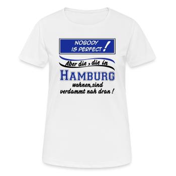 Hamburg , Tradition , Fußball Fan , Nobody (25) - Frauen T-Shirt atmungsaktiv - Weiß - Vorne - AI Model Female 172 dark (172cm)
