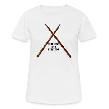 Trommel , Trommler , Schlagzeug (25) - Frauen T-Shirt atmungsaktiv - Weiß - Vorne - AI Model Female 172 dark (172cm)
