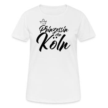 Prinzessin von Köln - Frauen T-Shirt atmungsaktiv - Weiß - Vorne - AI Model Female 172 dark (172cm)