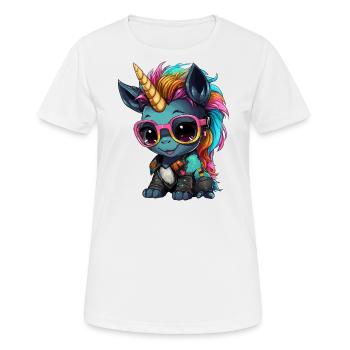 Conception de licorne Punker - T-shirt respirant Femme - blanc - Devant - AI Model Female 172 dark (172cm)