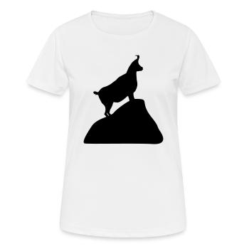 chamois, alpes - T-shirt respirant Femme - blanc - Devant - AI Model Female 172 dark (172cm)