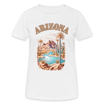 ARIZONA desert - T-shirt respirant Femme - blanc - Devant - AI Model Female 172 dark (172cm)