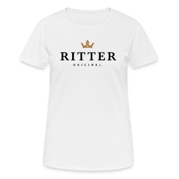 Ritter - Frauen T-Shirt atmungsaktiv - Weiß - Vorne - AI Model Female 172 dark (172cm)