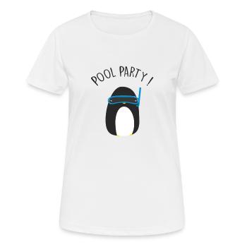Pool Party ! - T-shirt respirant Femme - blanc - Devant - AI Model Female 172 dark (172cm)