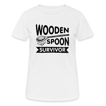 Survivant de la cuillère en bois - T-shirt respirant Femme - blanc - Devant - AI Model Female 172 dark (172cm)