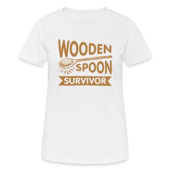 Survivant de la cuillère en bois - T-shirt respirant Femme - blanc - Devant - AI Model Female 172 dark (172cm)