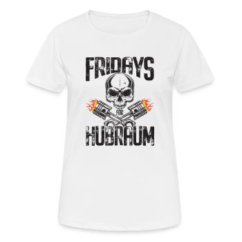 Fridays For Hubraum - Frauen T-Shirt atmungsaktiv - Weiß - Vorne - AI Model Female 172 dark (172cm)