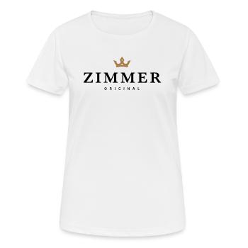 Zimmer - Frauen T-Shirt atmungsaktiv - Weiß - Vorne - AI Model Female 172 dark (172cm)