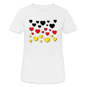 Germany Black Red Gold - Women's Breathable T-Shirt - white - Front - AI Model Female 172 dark (172cm)