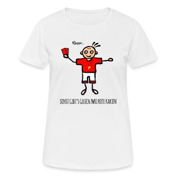 Schiedsrichter Zwei Rote Karten - Frauen T-Shirt atmungsaktiv - Weiß - Vorne - AI Model Female 172 dark (172cm)