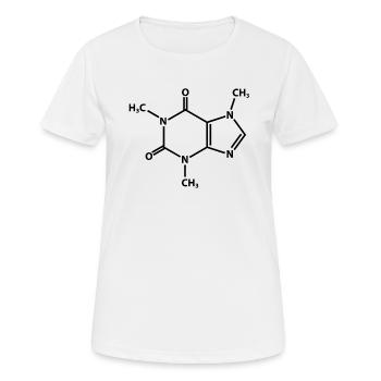 Koffein-Molekül - Frauen T-Shirt atmungsaktiv - Weiß - Vorne - AI Model Female 172 dark (172cm)