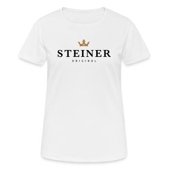 Steiner - Frauen T-Shirt atmungsaktiv - Weiß - Vorne - AI Model Female 172 dark (172cm)