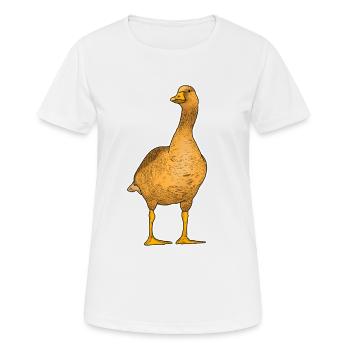 Oie orange - T-shirt respirant Femme - blanc - Devant - AI Model Female 172 dark (172cm)