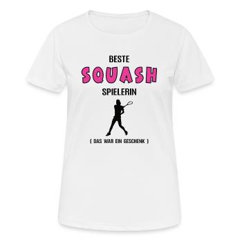 Squash Spielerin Beste Squasherin Geburtstag - Frauen T-Shirt atmungsaktiv - Weiß - Vorne - AI Model Female 172 dark (172cm)
